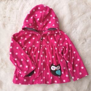 24M Fleecy owl zip hoodie